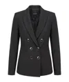 Pinko Double-breasted Blazer In Black