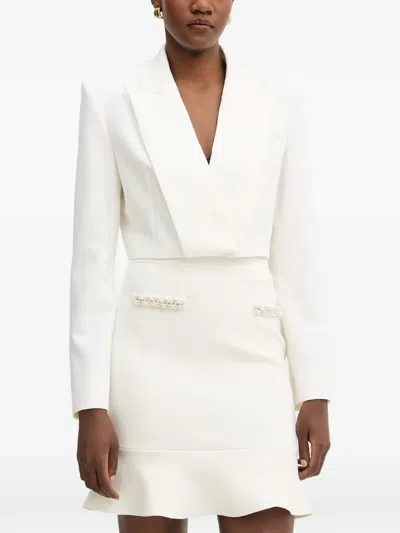 Pinko Double-breasted Blazer In White