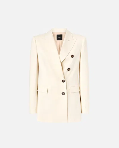 Pinko - Double-breasted Jacket With Pockets - 46 In Neutral