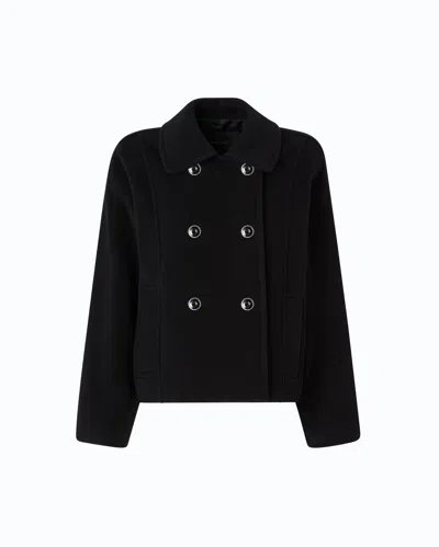 Pinko - Double-breasted Pea Coat In Double-layered Wool-blend Cloth - 36 In Black