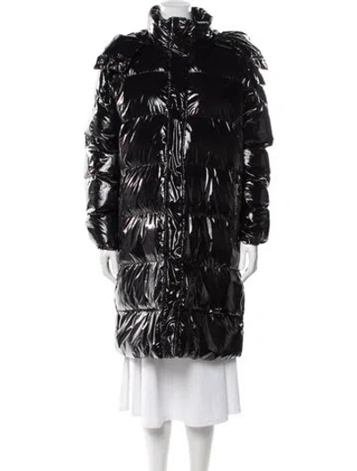 Pre-owned Pinko Down Coat In Black