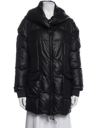 Pre-owned Pinko Down Coat In Black