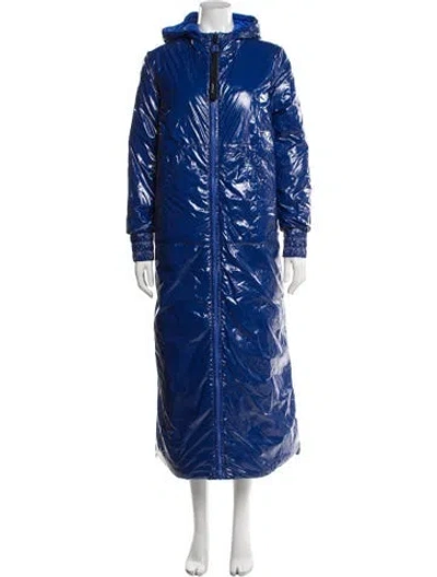 Pre-owned Pinko Down Coat In Blue