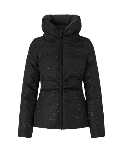 Pinko Down Jacket With High Collar In Black