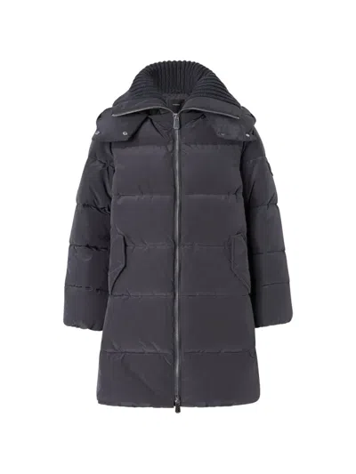 Pinko Down Jacket In Water-repellent Technical Canvas In Gray