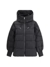 Pinko Technical Canvas Jacket With Hood In Black