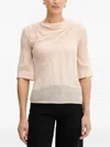 Pinko Draped Cowl-neck Blouse In Pink