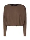 PINKO PINKO DRAPED FLOWING JERSEY JUMPER