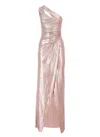 Pinko One-shoulder Maxi Dress In Pink