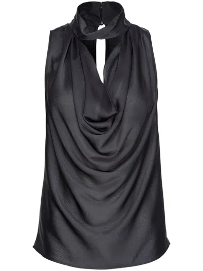 PINKO DRAPED SATIN BLOUSE