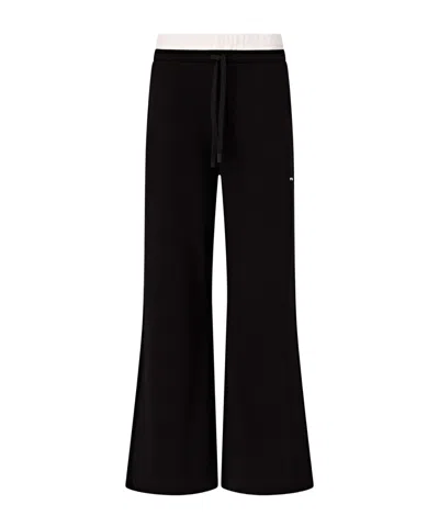 Pinko Drawstring Casual Pants In Black