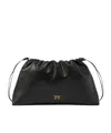 Pinko Drawstring Clutch In Black
