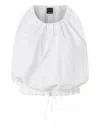 Pinko Top Ample Sans Manches En Popeline In 白色