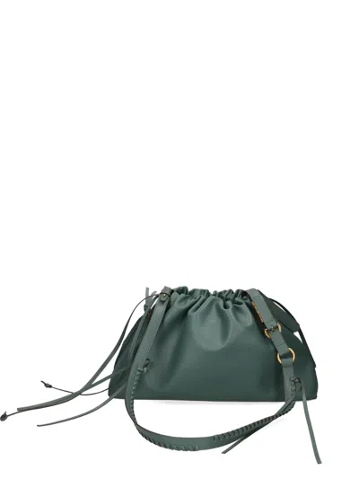 Pinko Drawstring-fastening Shoulder Bag In Green