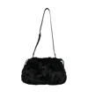 Pinko Drawstring Maxi Clutch Bag In Black