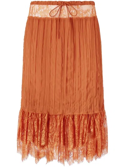 Pinko Midirock Mit Kordelzug In Tan Brown