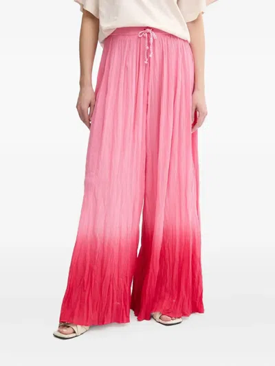 Pinko Drawstring Ombre Trousers In Pink