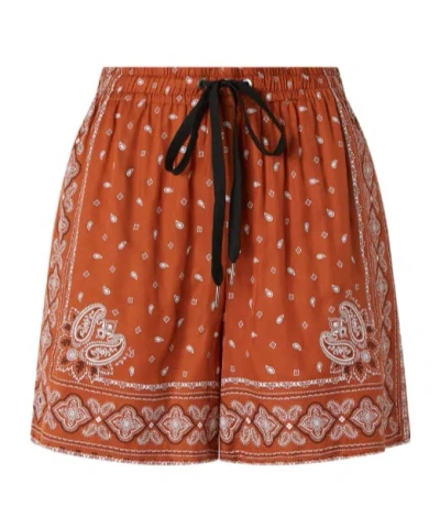 PINKO PINKO BANDANA-PRINT SHORTS