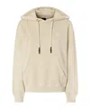 Pinko Hooded Knitwear With Drawstring And Kangaroo Pocket In Neutral