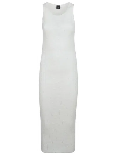 Pinko Sleeveless Midi Dress In White