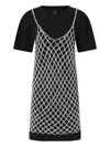 Pinko Black Cotton T-shirt Dress