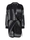 Pinko Viscose Dress With Bandana Print In Black