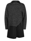 Pinko Bimaterial Dress With Wool Blend Sweater In Grey