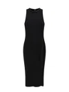 Pinko Beaded-trim Sleeveless Midi Dress In Nero Limousine