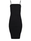 Pinko Forza Sleeveless Gathered Midi Crepe Dress