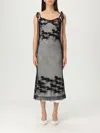 Pinko X Patrick Mcdowell Horse Motif Sheer Midi Dress In Black