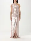 Pinko One-shoulder Maxi Dress In Nude