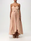 Pinko Robe De Cérémonie En Taffetas À Encolure Caur In Pink