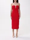 Pinko Strapless Mini Dress In Red