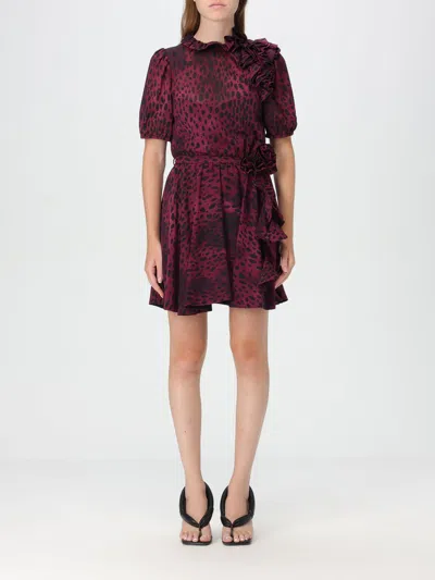 Pinko Dress  Woman Color Violet In Bordeaux Nero