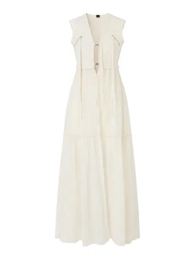 PINKO VESTIDO LARGO - BLANCO
