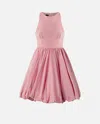 Pinko Rew-neck Sleeveless Mini Dress In Pink