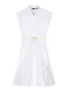 Pinko Shirt Dress With Love Birds Belt In White