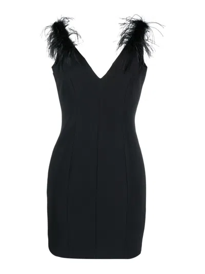 PINKO DRESS WITH FEATHERS
