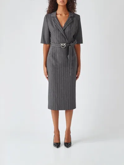 Pinko Dress Woman Color Grey In Gray