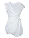Pinko Short Shirt Dress With Crisscross In White