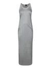 Pinko Form-fitting Grey Maxi Dress