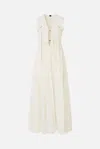 Pinko Robe Longue En Coton Avec Gilet Sans Manches Utilitaire