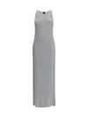 Pinko Form-fitting Grey Maxi Dress