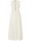 Pinko Robe Longue En Coton Avec Gilet Sans Manches Utilitaire