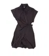 Pinko Draped Mini Dress Belted Waist