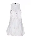Pinko Waist Drawstring Lace Mini Dress In White