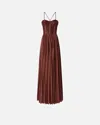 Pinko Plissé Maxi Dress