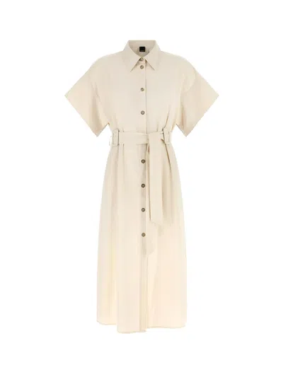 Pinko Dresses Beige In White
