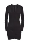 Pinko Black Nylon Dress In Black