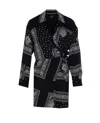 Pinko Mini-robe Chemise À Imprimé Bandana In Black